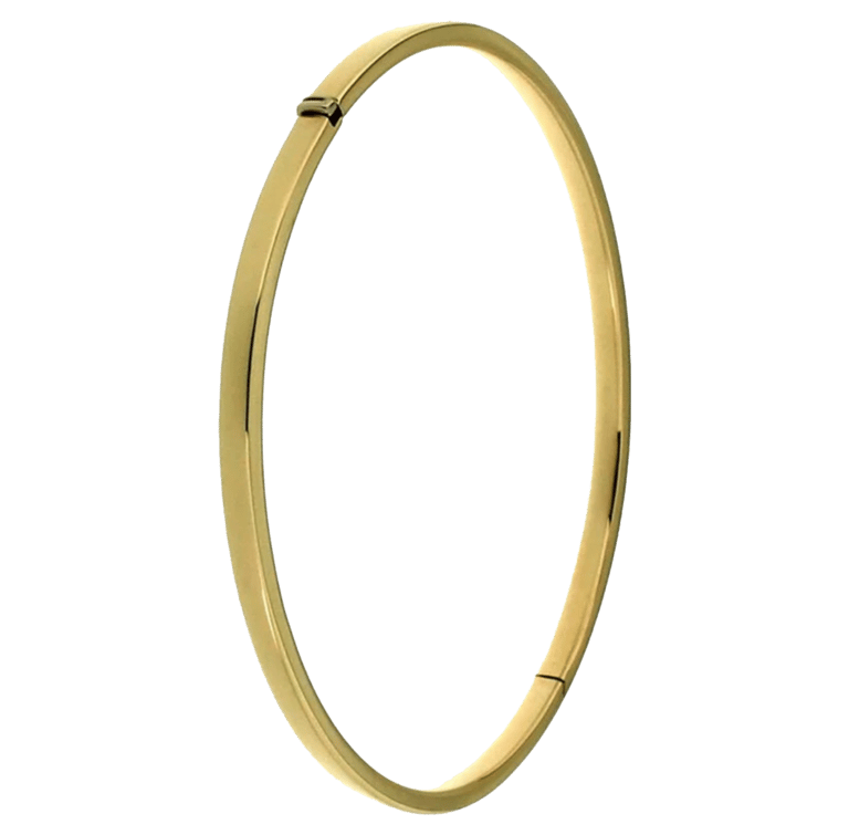 14 Karaat geelgouden bangle ovaal