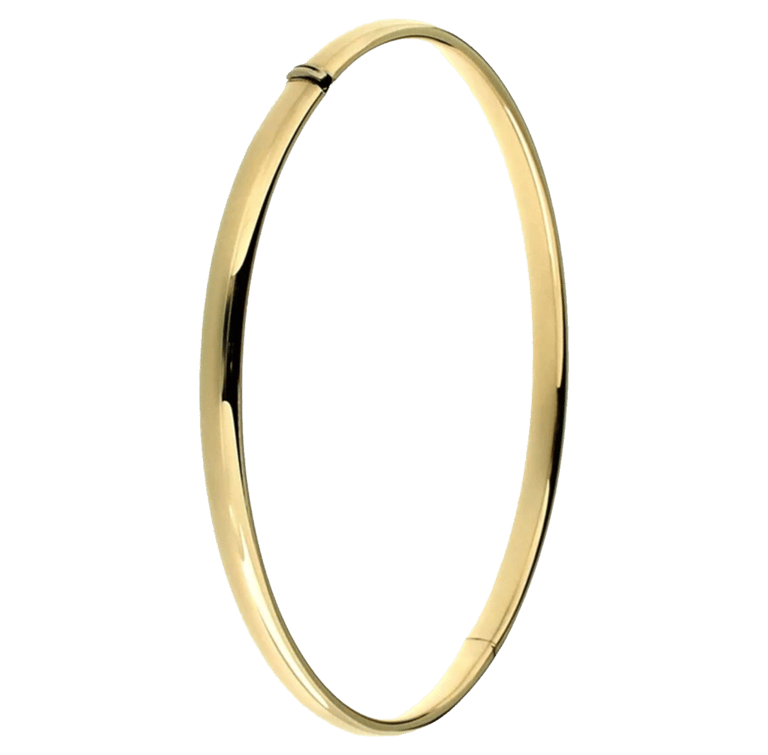 14 Karaat geelgouden bangle ovaal