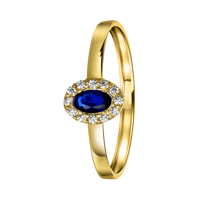 Ovaler Ring aus 585 Gold mit Zirkonia