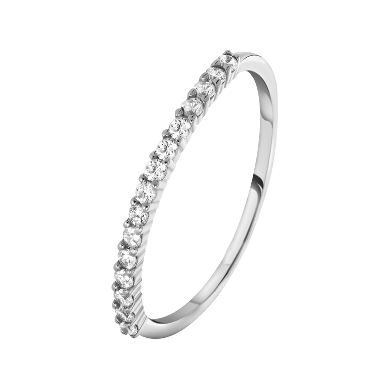 925 Silber-Ring mit einer Reihe Zirkonia-Besatz