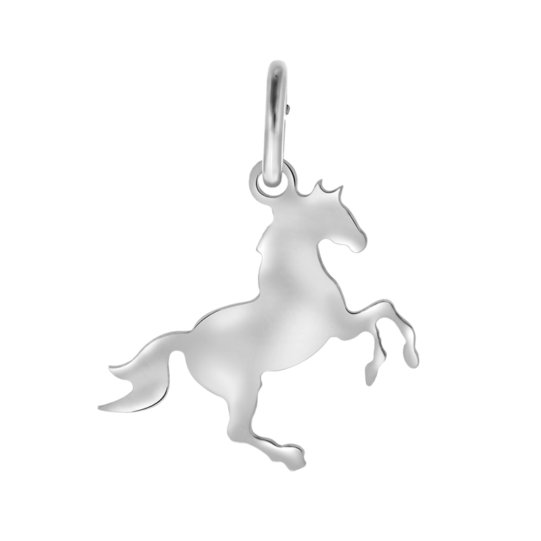 Zilveren hanger paard