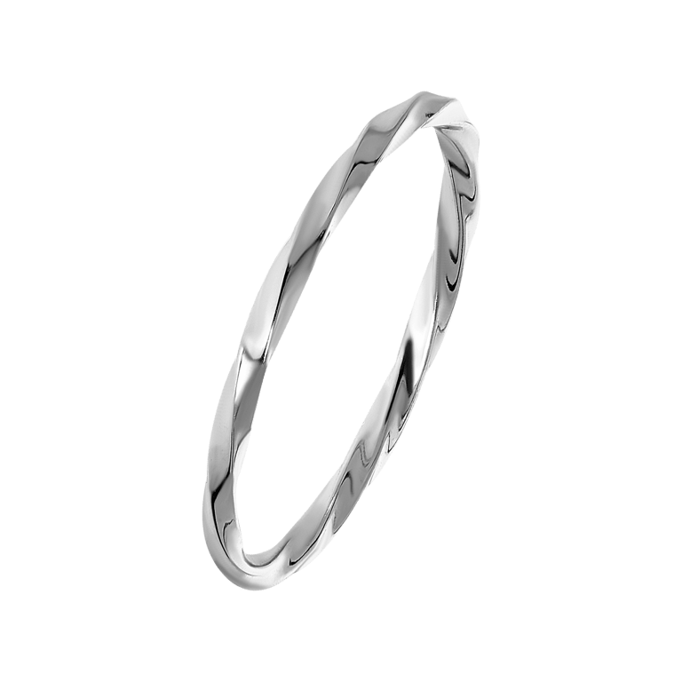 Zilveren ring twist