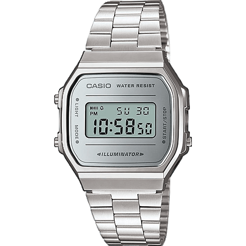 Casio Retro Digitaal Horloge Zilverkleurig A168WEM-7EF