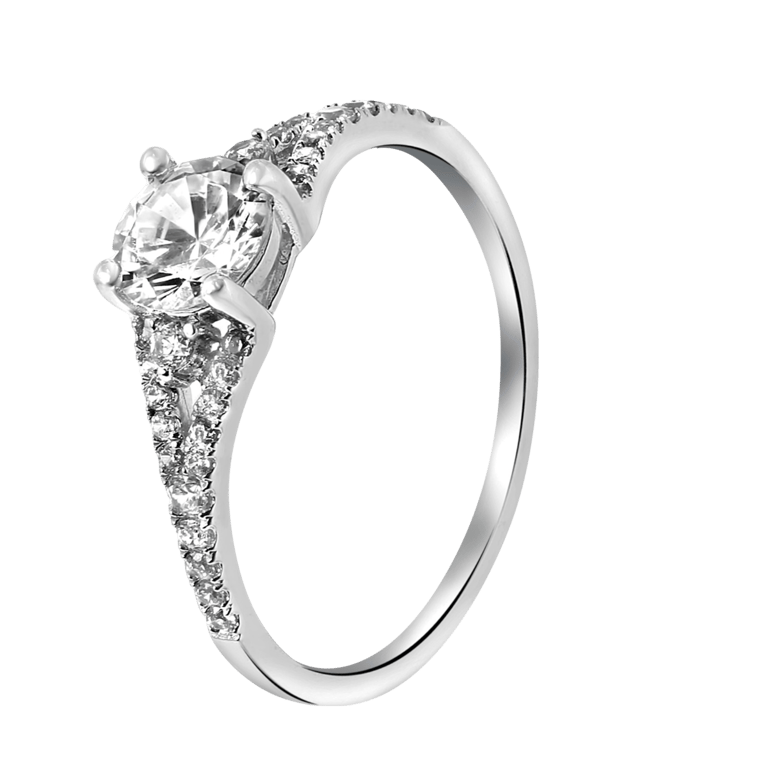 Zilveren ring met zirkonia