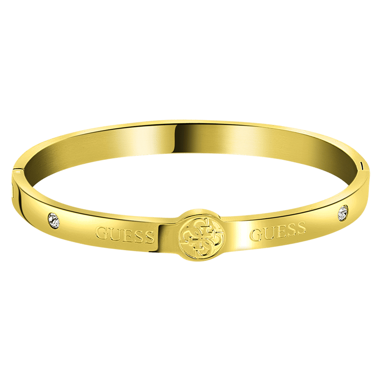 Guess stalen goldplated bangle 4G logo