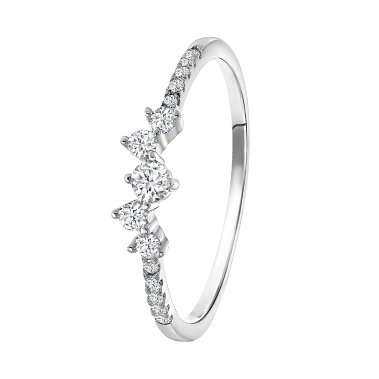 Zilveren ring met zirkonia