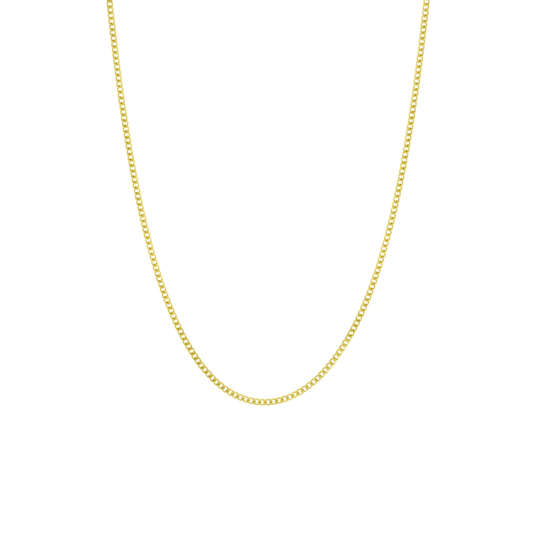 Gerecycled zilveren goldplated ketting gourmet