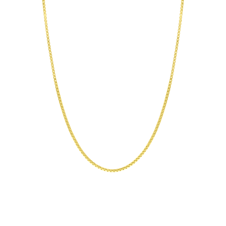 Gerecycled zilveren goldplated ketting venetiaan