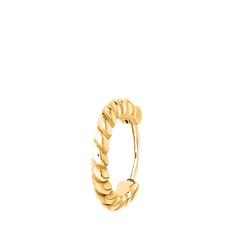 Stalen helixpiercing gold twist