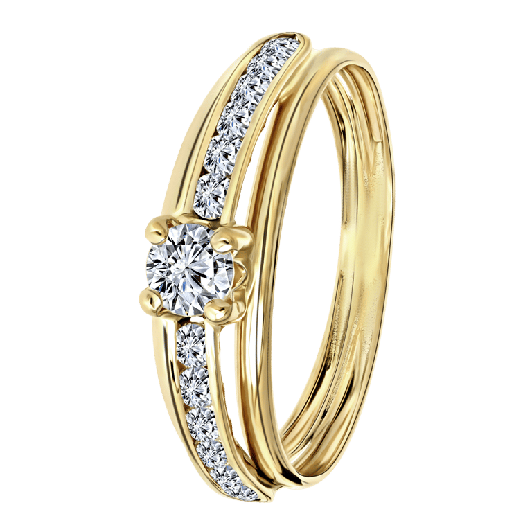 Ring, 375 Gelbgold, mit Zirkonia