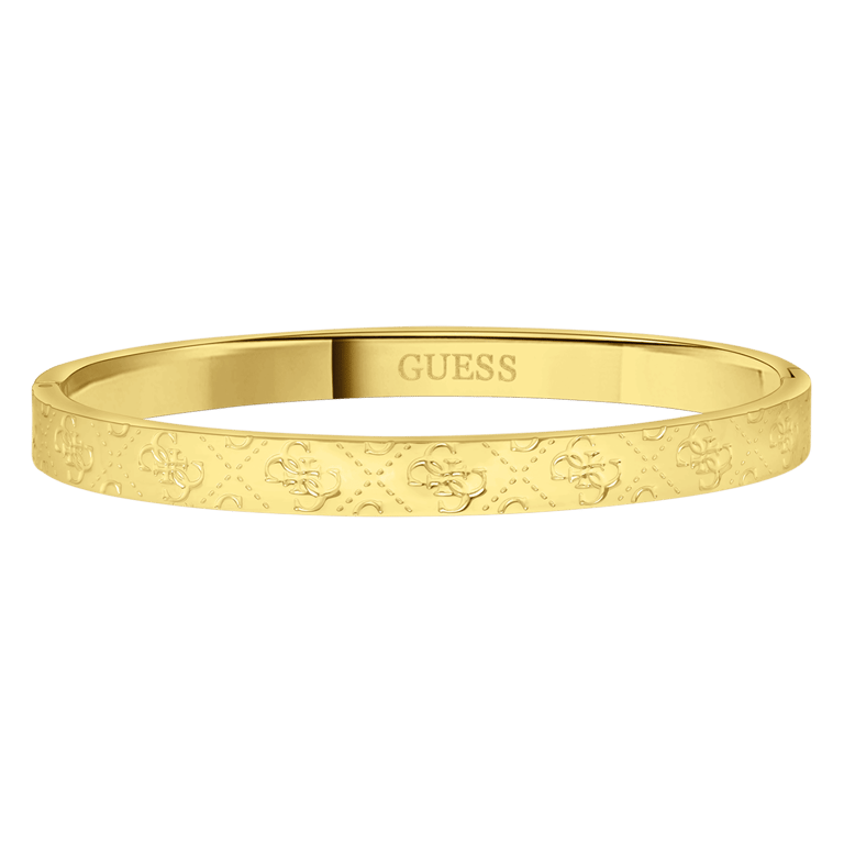 Guess Bangle, Armreif, Edelstahl, vergoldet, 4G-Logo