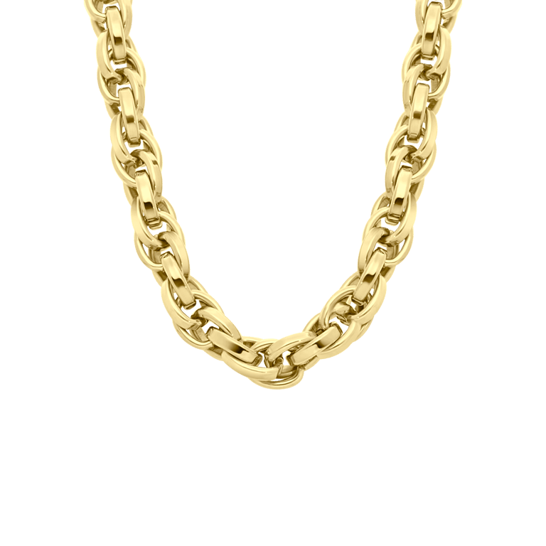 Gerecycleerd stalen 18 karaat goldplated ketting lilou