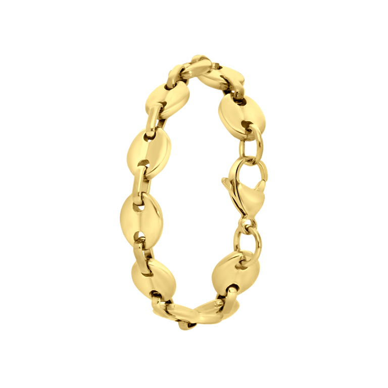 Stalen 18 karaat goldplated armband Nadege