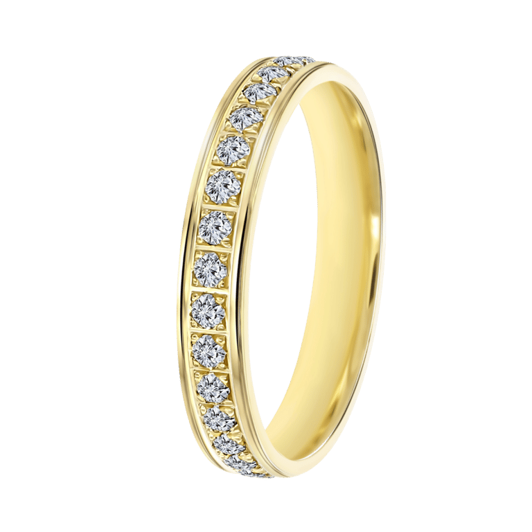 14K geelgouden dames trouwring 3mm Dunya TW 303