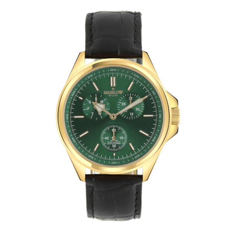 Marlow Miller Chronograf Armbanduhr mit Lederarmband