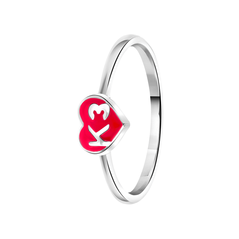 Zilveren ring hart K3