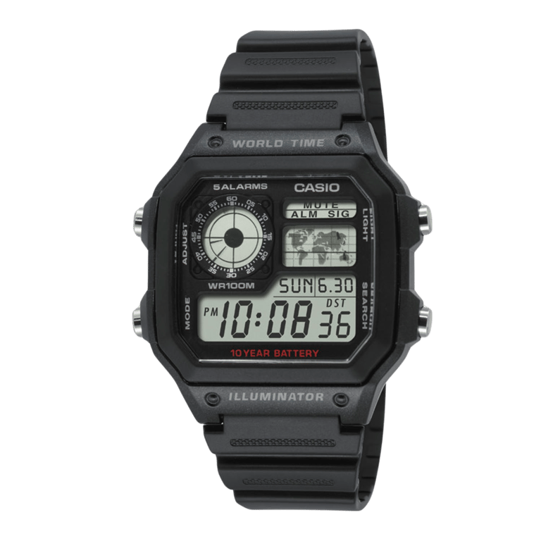 Casio Digitaal Heren Horloge Zwart AE-1200WH-1AVEF