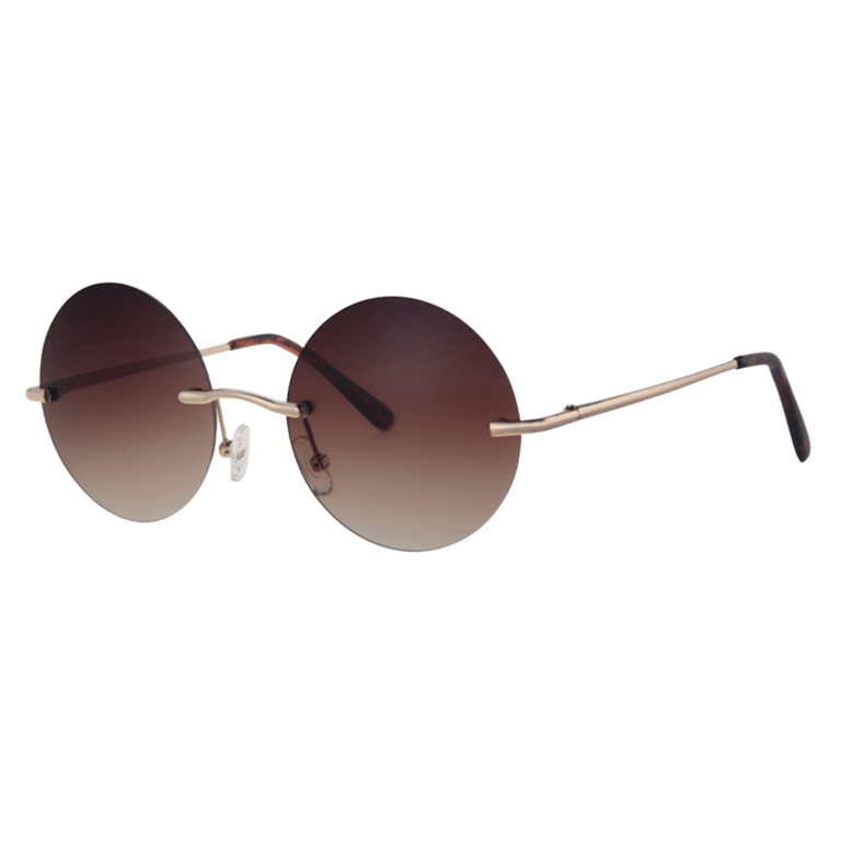 Sonnenbrille mit goldfarbenem Gestell