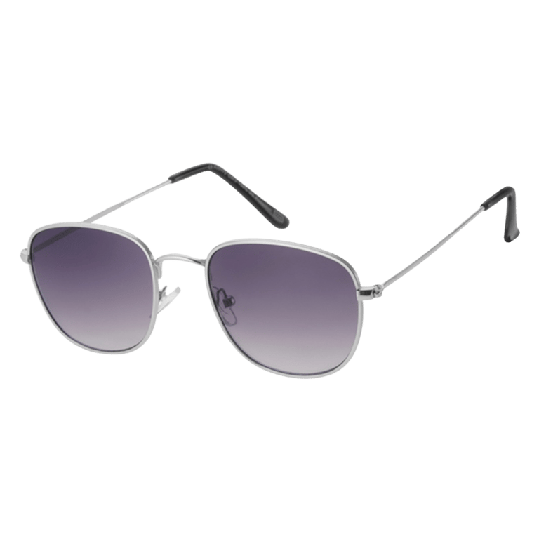 Sonnenbrille mit silberfarbenem Gestell