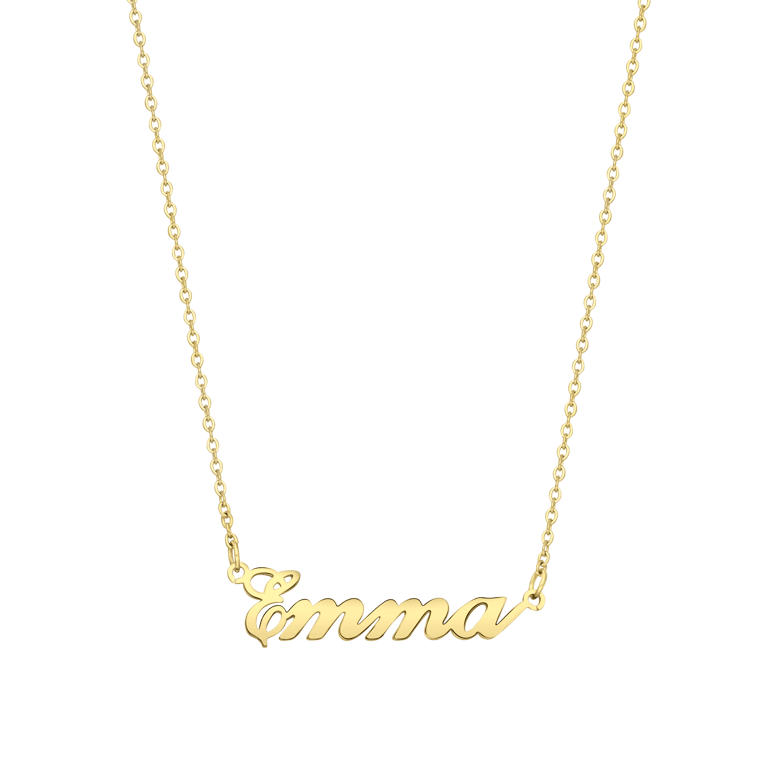 Stalen naamketting gold Julia small