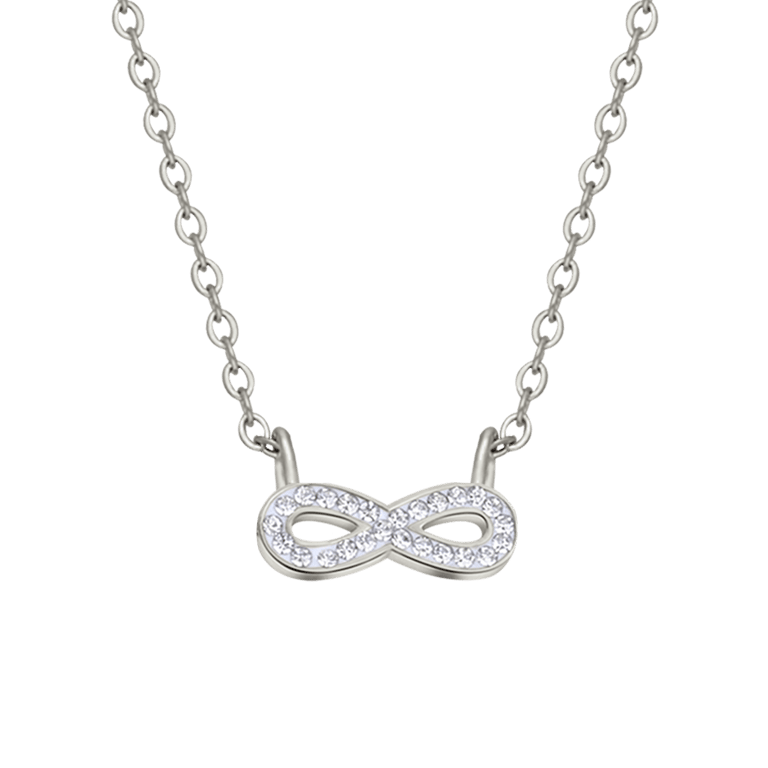 Stalen ketting met infinity hanger