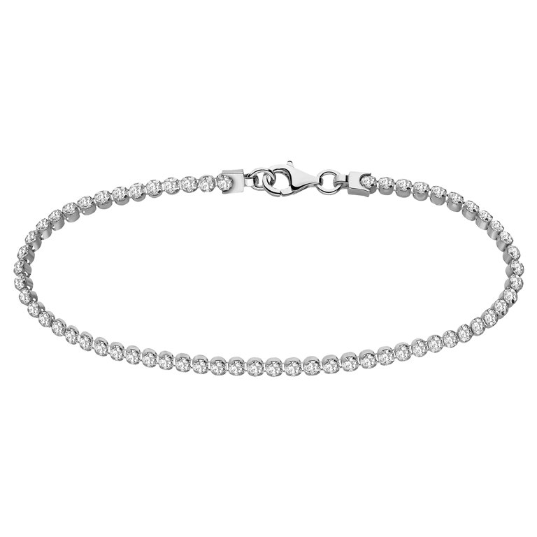 Zilveren tennisarmband zirkonia