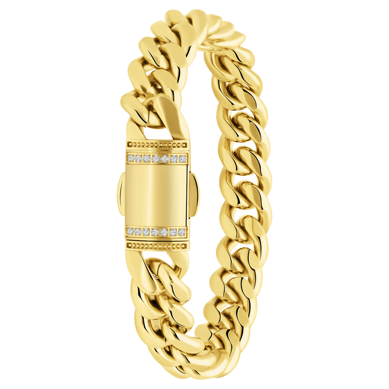 Gerecycled stalen goldplated armband