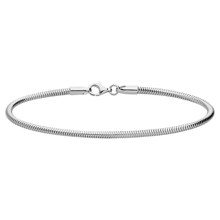 Armband aus 925er Silber, mit Schlangengliedern, für Charms