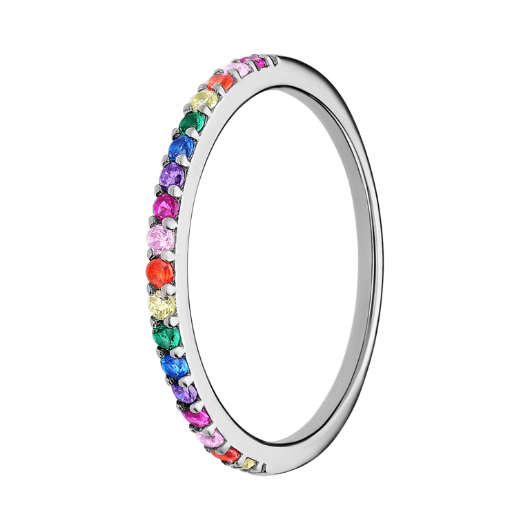 Zilveren ring multi zirkonia