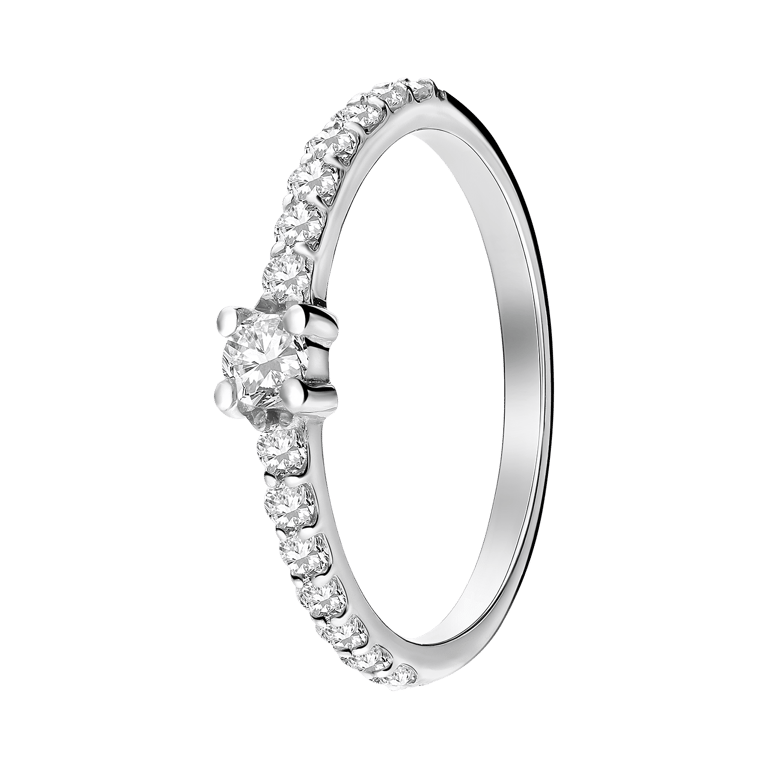 Zilveren ring met zirkonia stenen