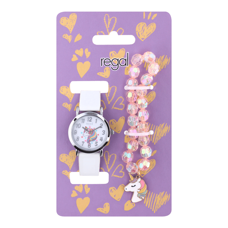 Regal kinder horloge unicorn set