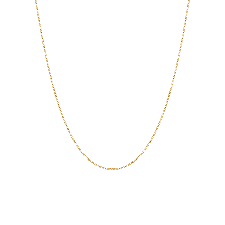 Stalen goldplated ketting gourmet 1mm