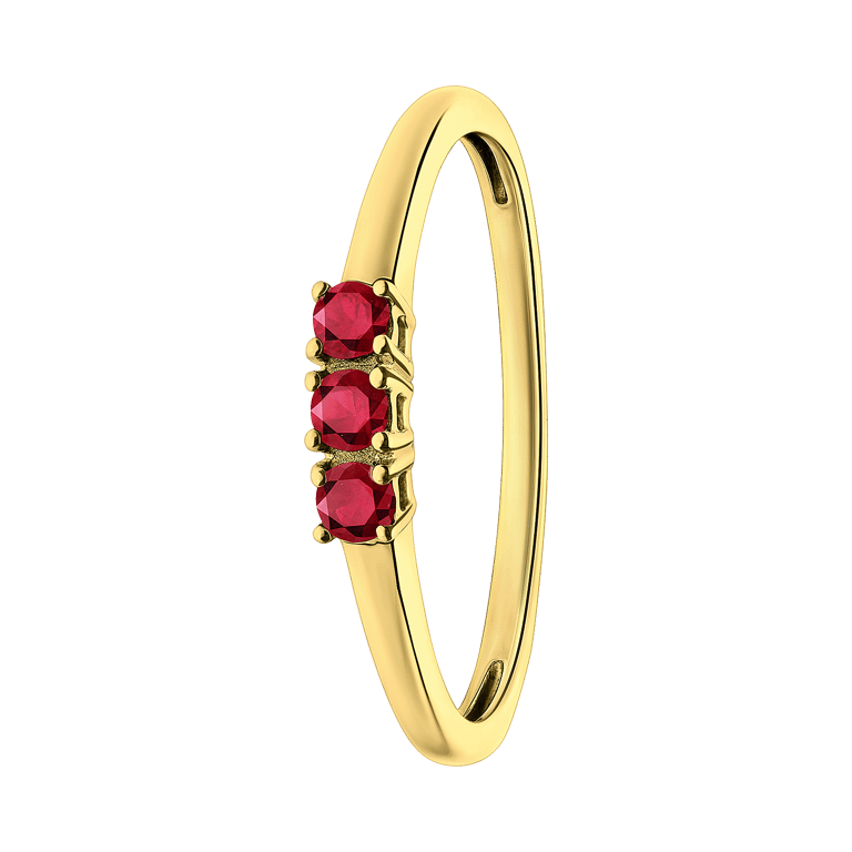 Ring, 585 Gelbgold, Rubin