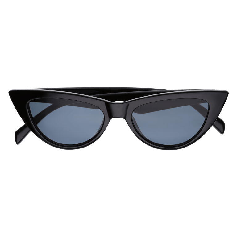 Sonnenbrille mit schwarzem Rahmen, Cateye