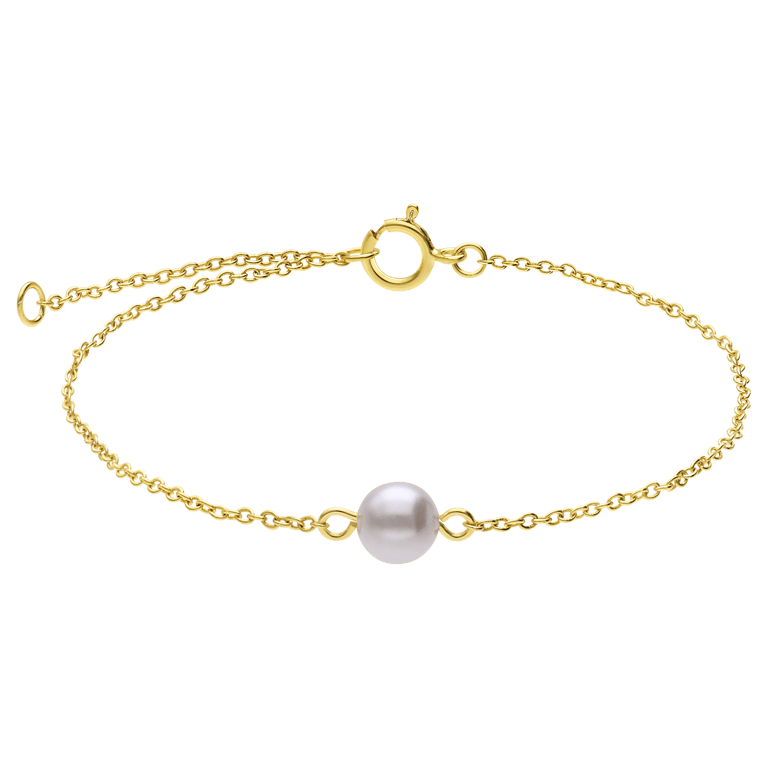 Armband, 925 Silber, vergoldet, mit Perle