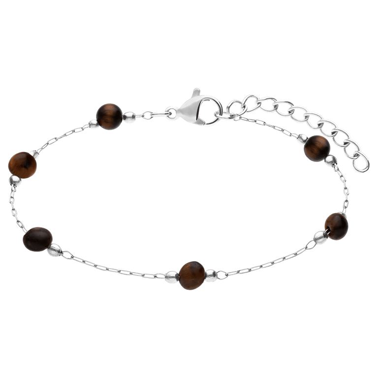 Stalen armband met steen multi