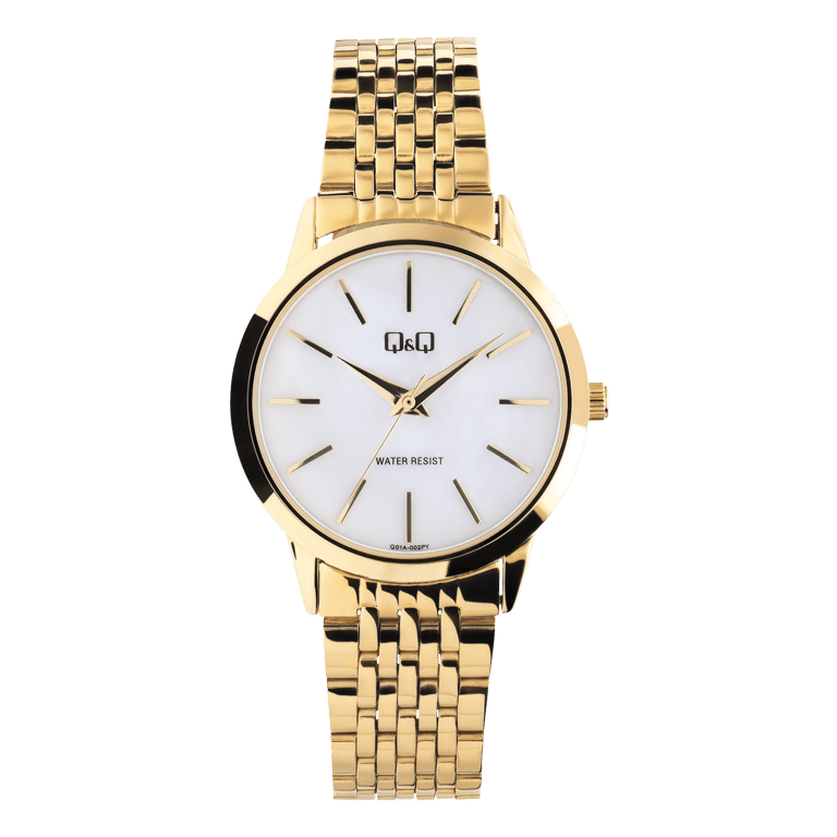 Q&Q goudkleurig dames horloge parelmoer