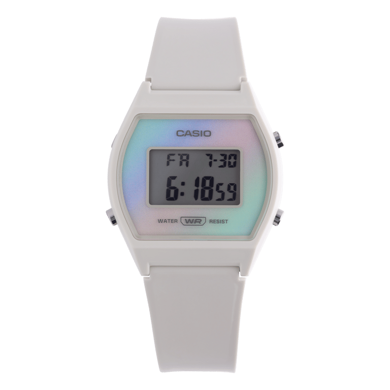 Casio retro dameshorloge wit LW-205H-8AEF