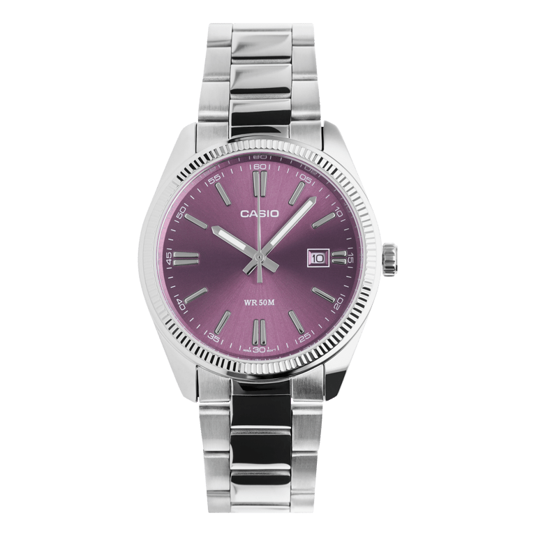 Casio horloge paarse wijzerplaat MTP-1302PD-6AVEF