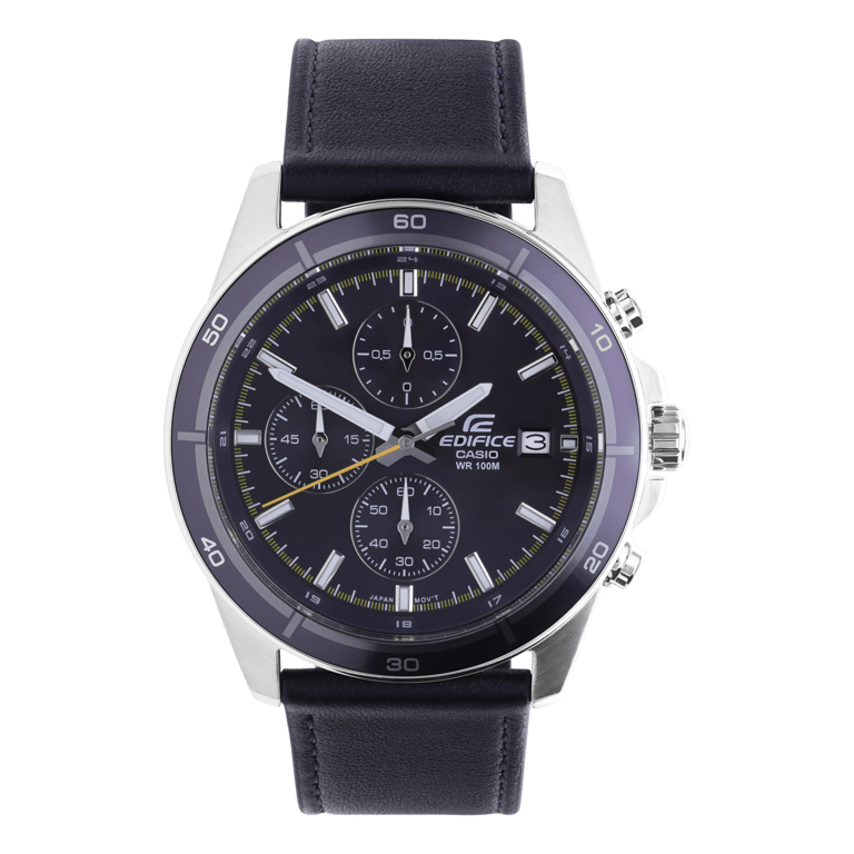 Edifice horloge leren band zwart EFR-526L-2CVUEF