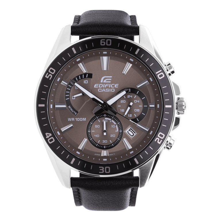 Edifice horloge leren band zwart EFR-552L-5AVUEF