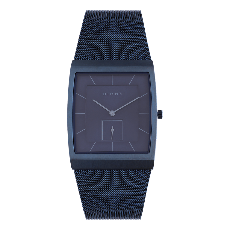 Bering horloge met mesh band blauw 16033-397