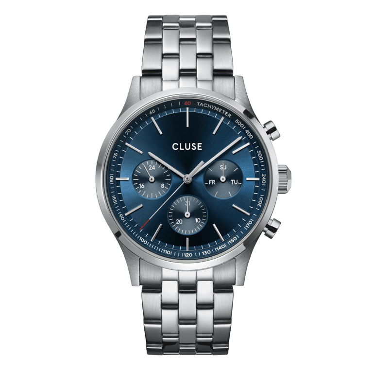 CLUSE - Anthéor multifunction herenhorloge blauw