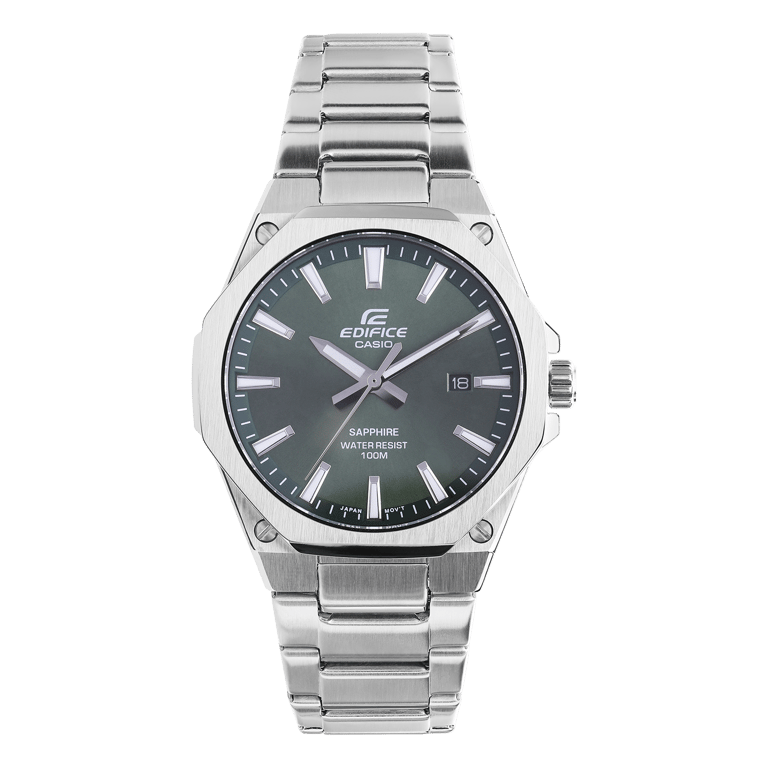 Edifice horloge staal met groen EFR-S108D-3AV