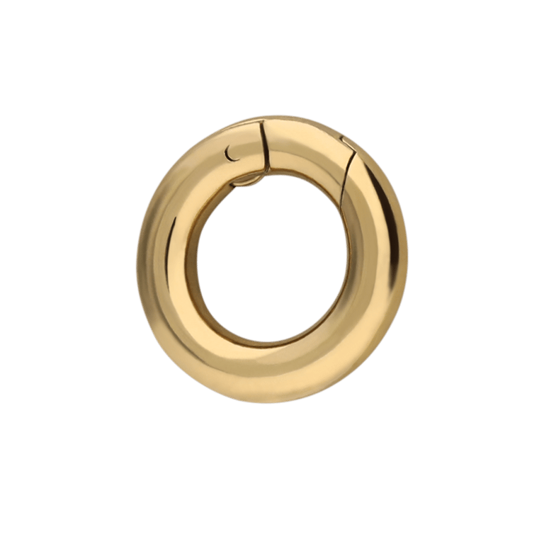 Stalen goldplated bedel sluiting rond 12mm