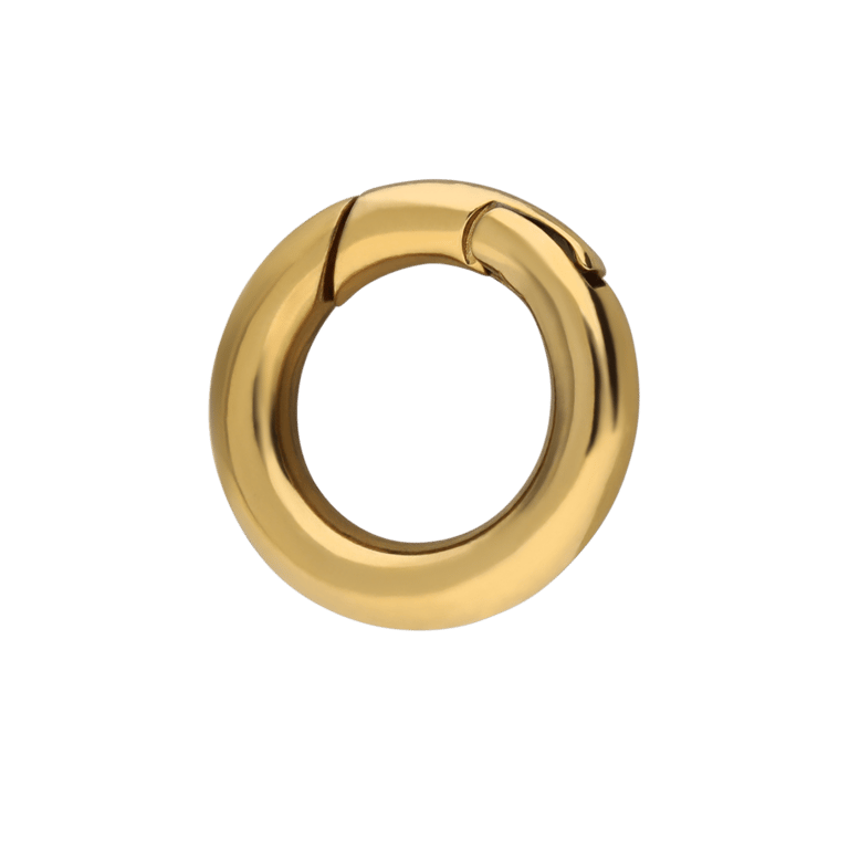 Stalen goldplated bedel sluiting rond