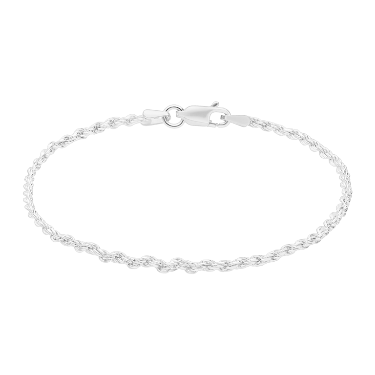 Kordelarmband aus 925er Silber, Damen