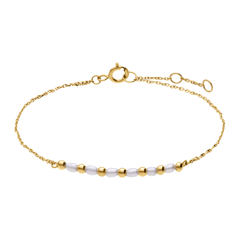 Armband aus 585er Gelbgold mit Perlen