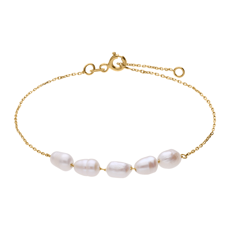 Armband aus 585er Gold mit Perlen