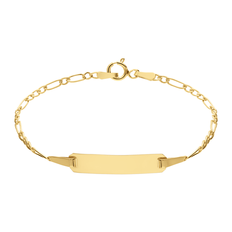 Kinderarmband, 585 Gelbgold, Plättchen